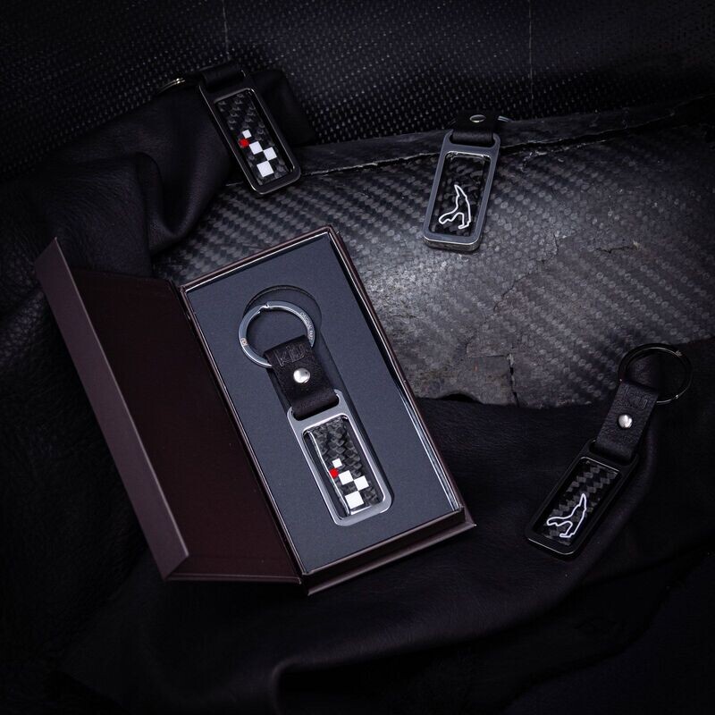 Metal/carbon key ring of Circuit de Spa-Francorchamps