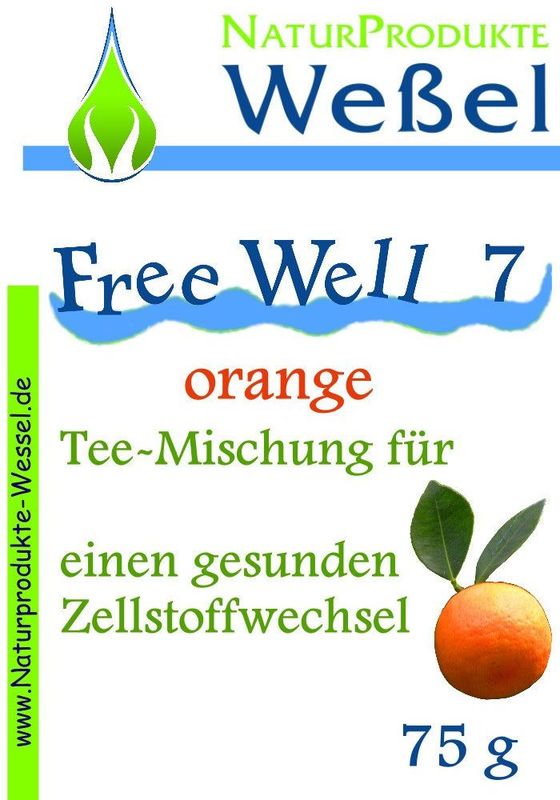 Free Well 7 orange - Kräutertee für einen gesunden Zellstoffwechsel Free Well 7 orange - Kräutertee für einen gesunden Zellstoffwechsel