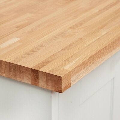 Solid Oak Kitchen Wood Worktops 2M 3M 4M &amp; Breakfast Bars, Solid Wooden Worktop