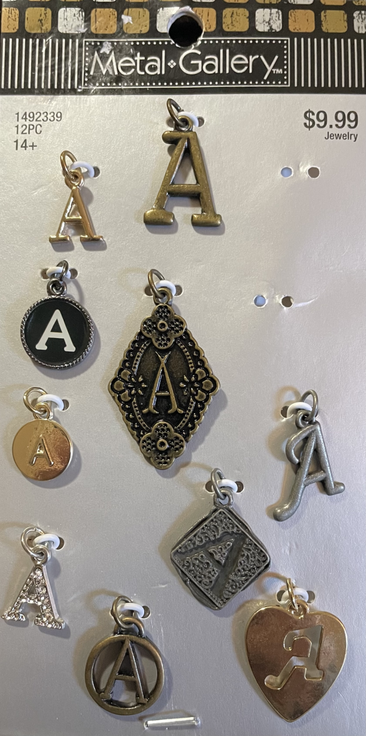 Letter &quot;A&quot; Bracelet Charms