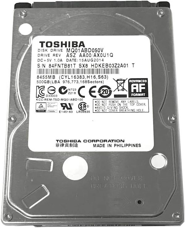 DISCO DURO SATA 2.5 TOSHIBA 500GB