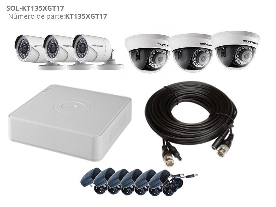 KIT 6 CÁMARAS DE SEGURIDAD
