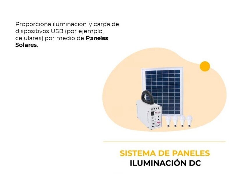 PANEL SOLAR ILUMINACIÓN DC