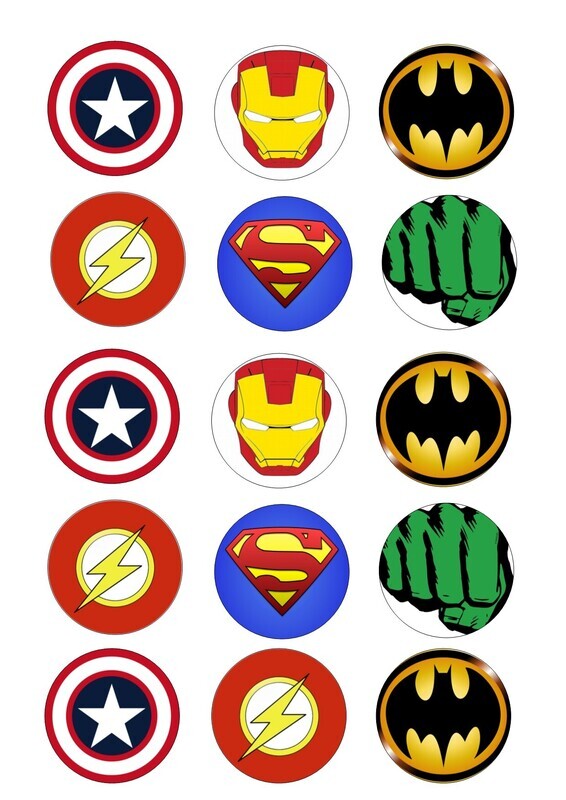 Superheroes Logos-Not Personalised