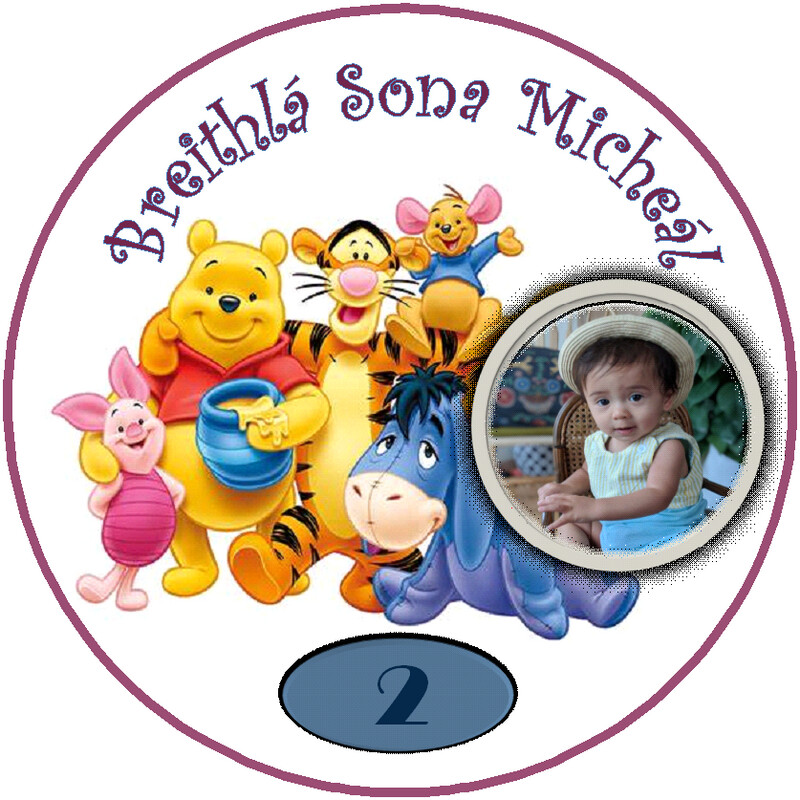Winnie the Pooh Photo Cake Round
