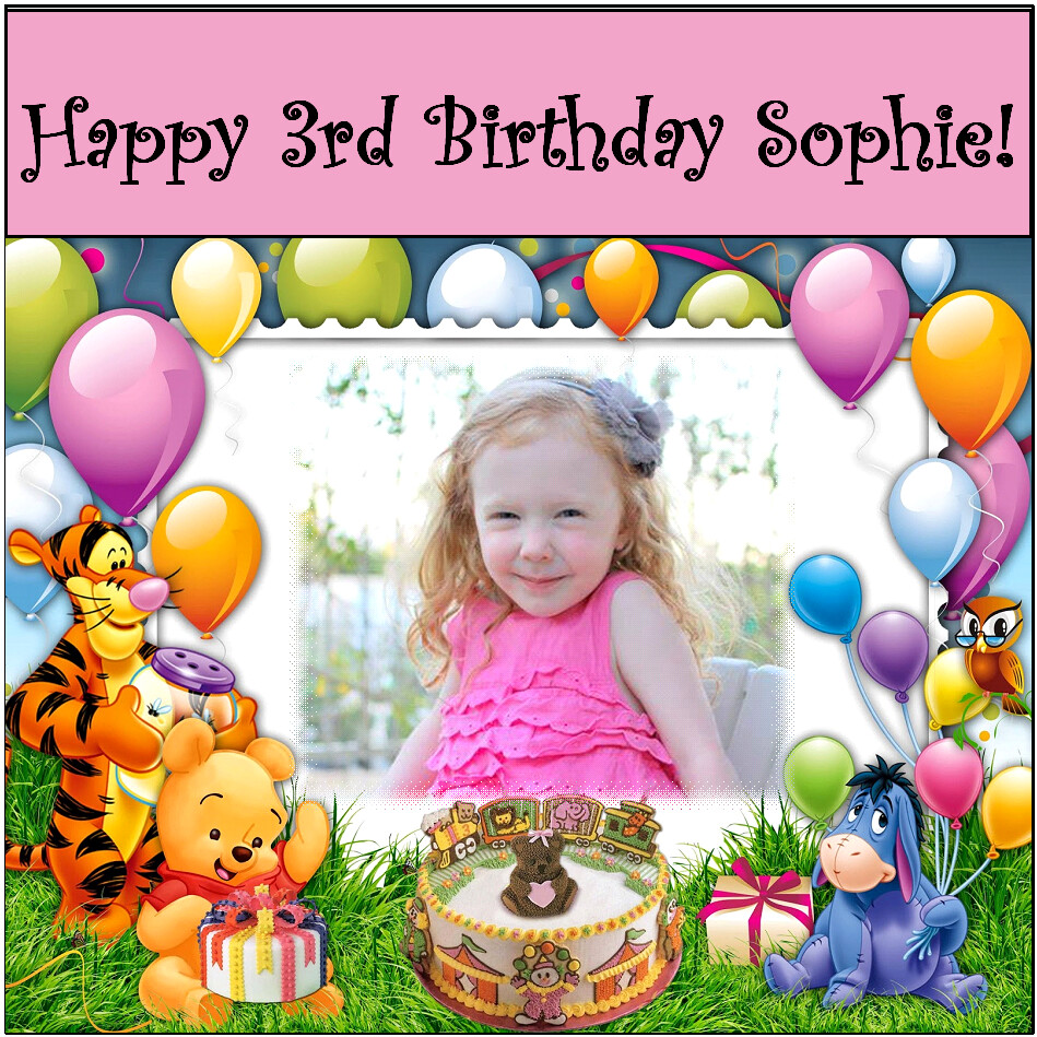 Winnie the Pooh Photo Cake 8&quot; square