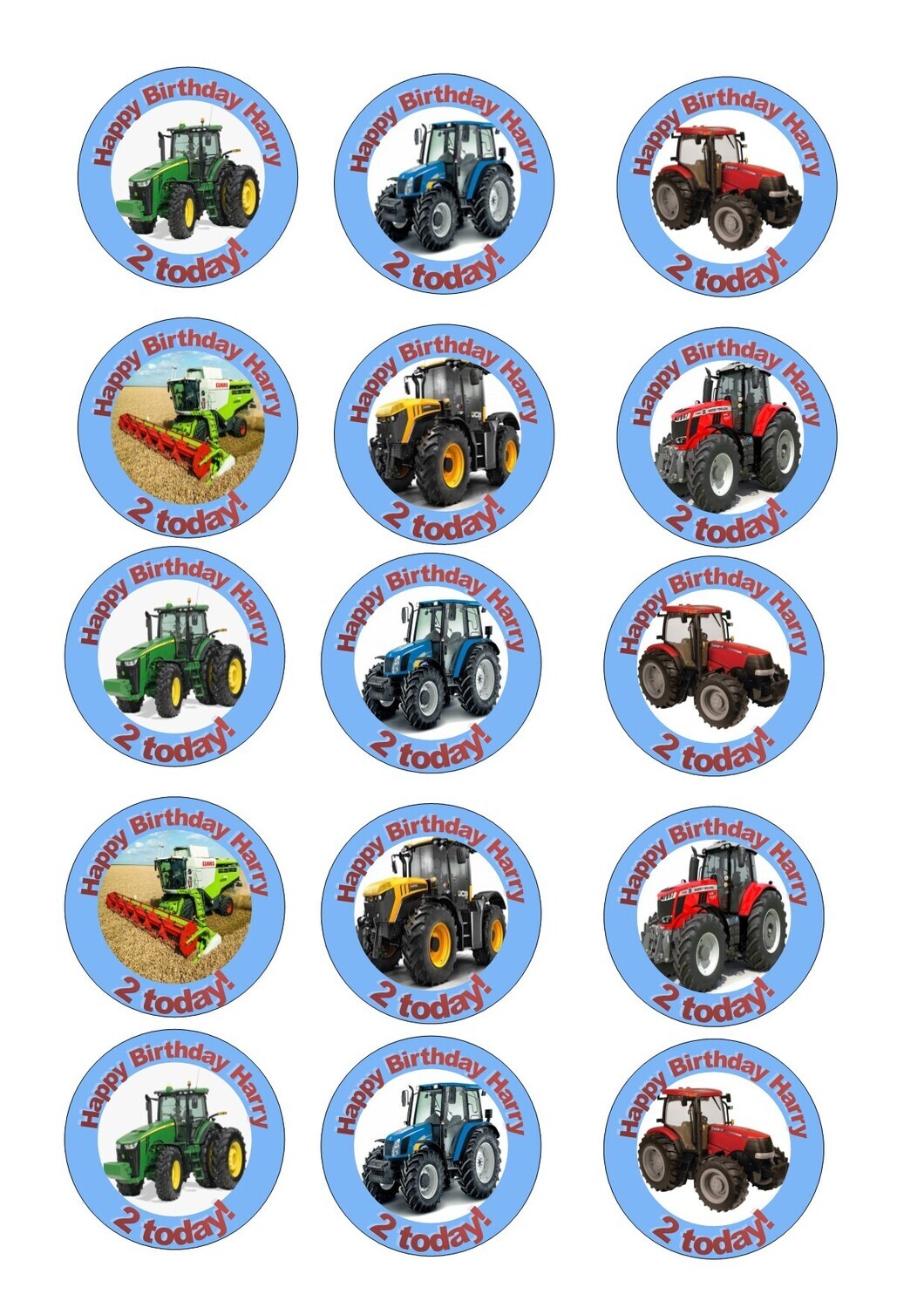 Tractors Cupcake Mix