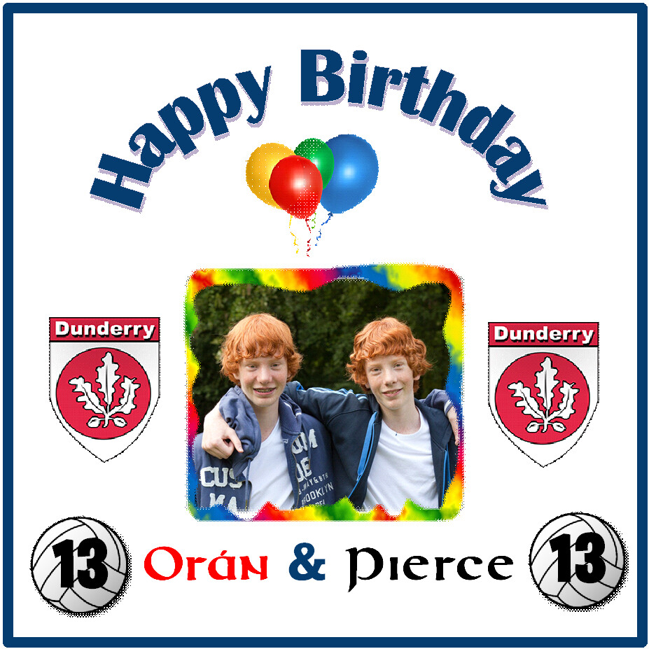 GAA Football Club Photo Cake