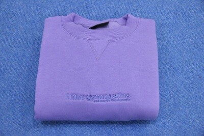 I Like Gymnastics Sweatshirt, Size: XS (Adult), Colour: Lavender