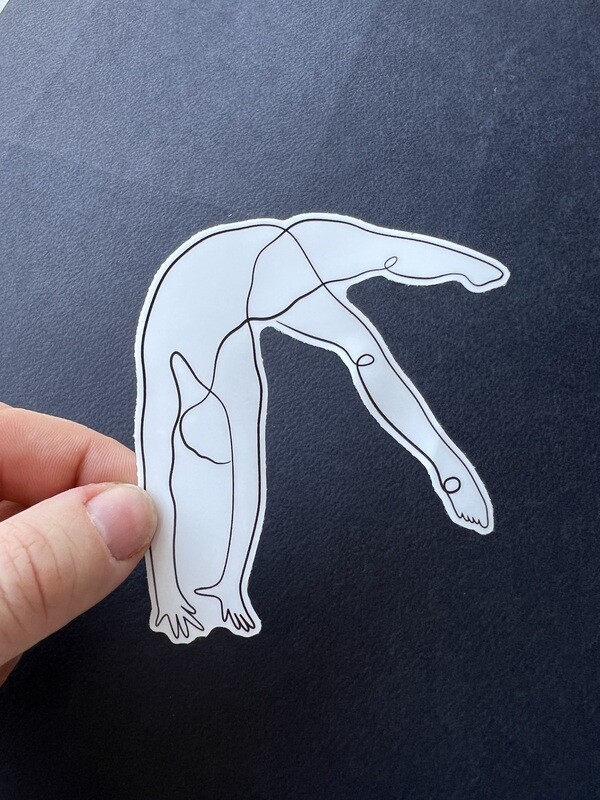 Back Handspring Sticker - Clear