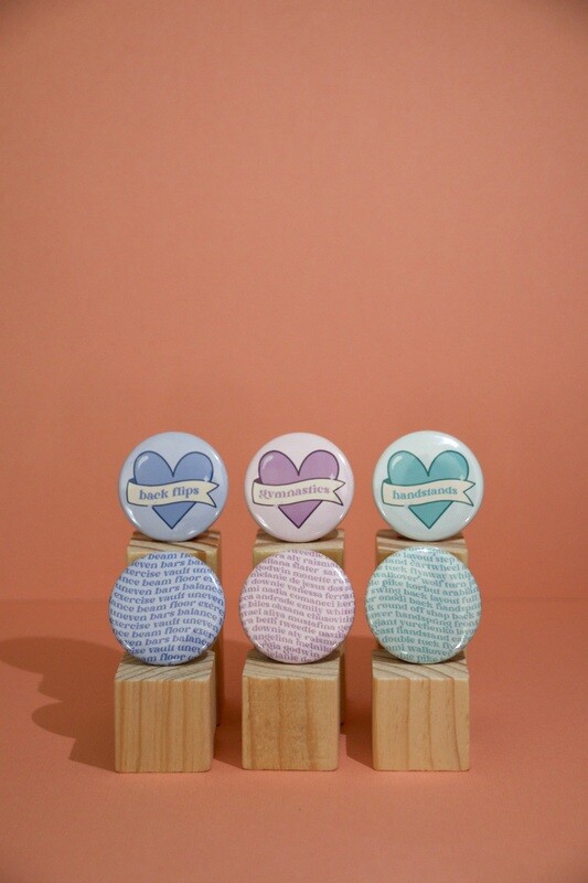 Gymnastics Button Badges