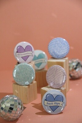 Gymnastics Button Badges