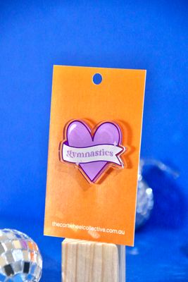 Acrylic Pin - Gymnastics Love