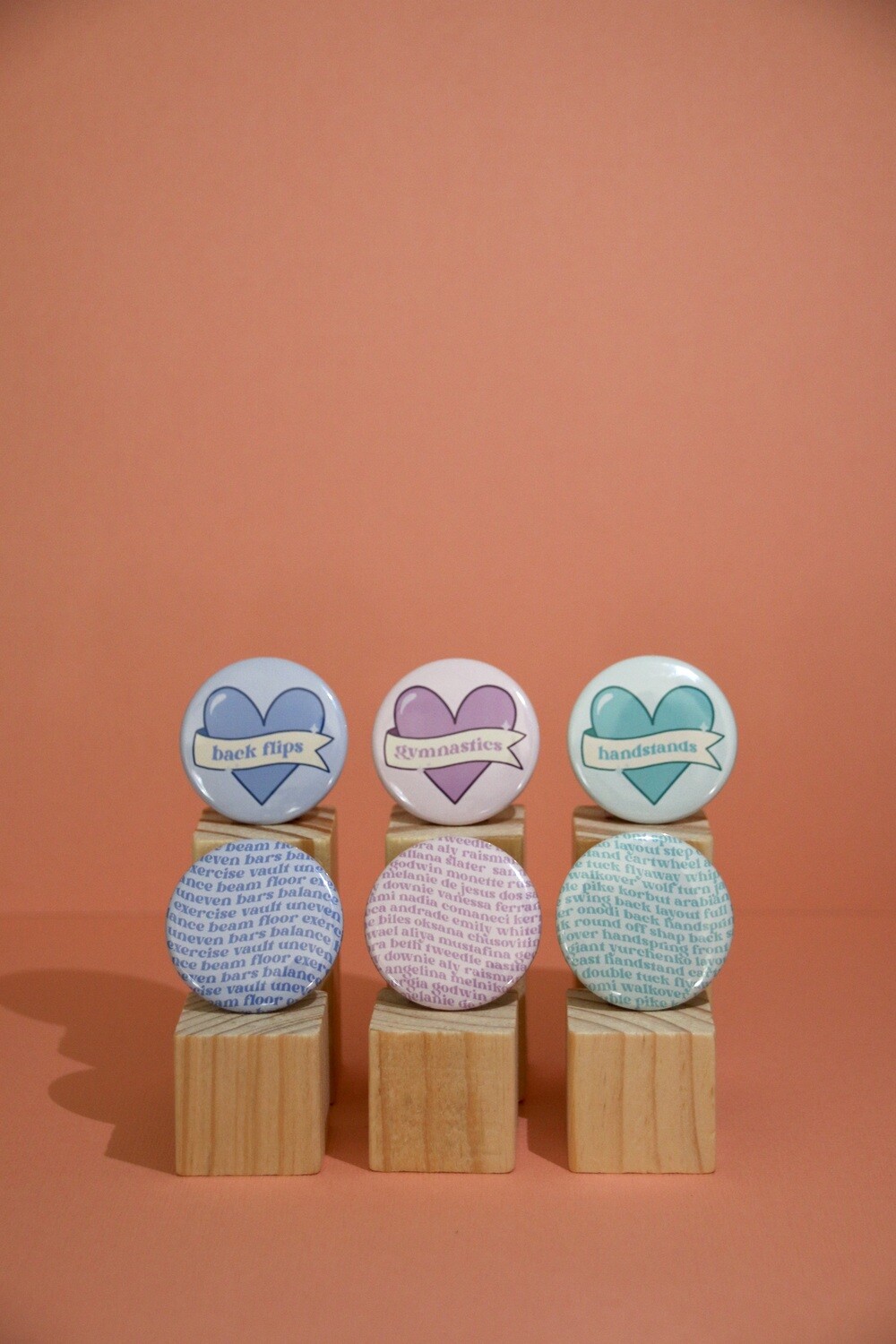 Gymnastics Button Badges