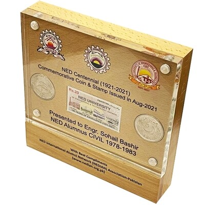 Coins and Stamp Souvenir (Wooden Frame)