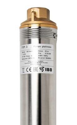 Pompa głębinowa 3 SDM 33 (1,1kW, 230V) 20 m kabel IBO DAMBAT