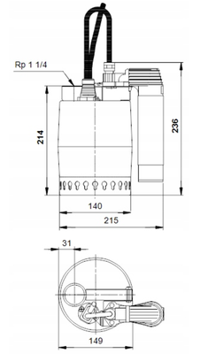 Pompa zatapialna UNILIFT KP 150 AV1 kabel 5m Grundfos