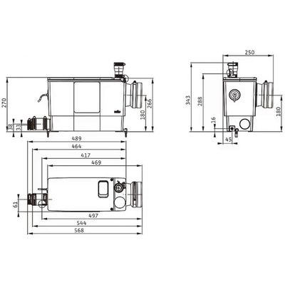 Przepompownia domowa DrainLift MINI3-XS/WC-EF