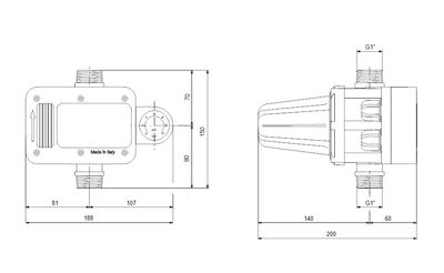 Sterownik ciśnienia PM PLUS 1x115-230V 50/60Hz Grundfos