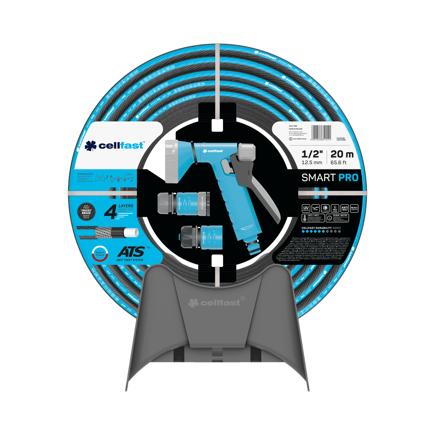 Zestaw zraszający SMART PRO ATS™ z wieszakiem ściennym na wąż Zestaw zraszający SMART PRO ATS™ z wieszakiem ściennym na wąż