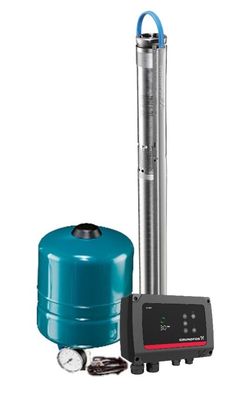 Zestaw hydroforowy Grundfos SQE 5-70 ze sterownikiem CU 302 i zbiornikiem 8