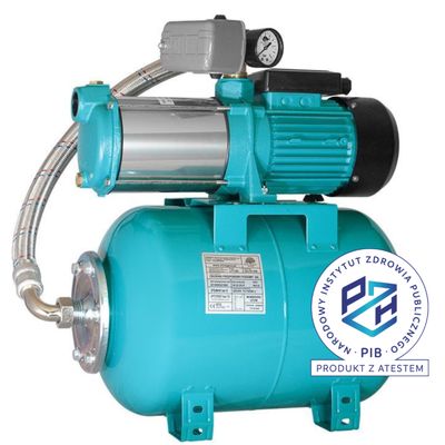 Zestaw hydroforowy MHI 1300 INOX 230V na zbiorniku 24L AQUASYSTEM