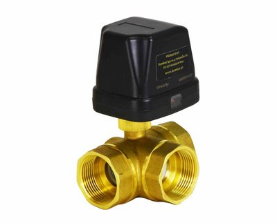 Elektrozawór kulowy DN32 - 3 drogowy