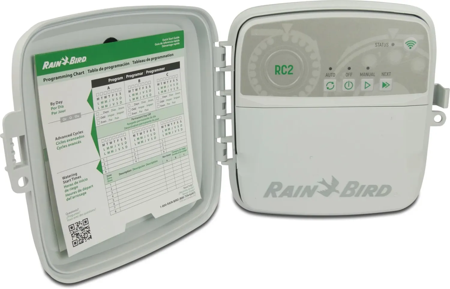 Sterownik nawadniania Rain Bird RC2 WiFi (8 sekcji, Indoor/Outdoor)
