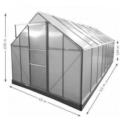 Szklarnia poliwęglanowa G7011-11 2,5 x 5,5 m