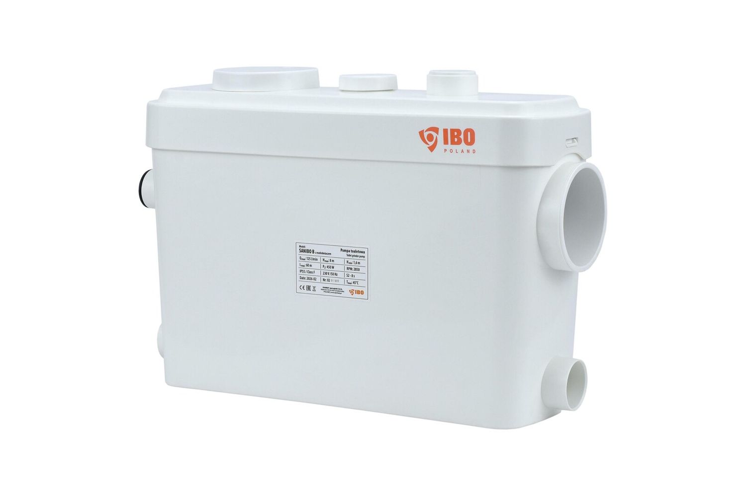 Pompa toaletowa z rozdrabniaczem SANIBO B (0,45kW, 230V) IBO