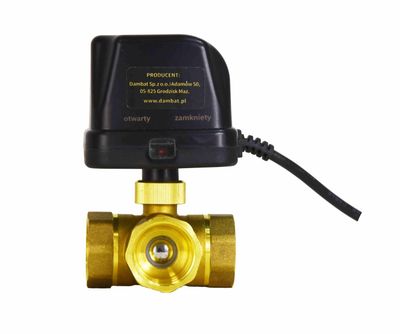 Elektrozawór kulowy DN25 - 3 drogowy Elektrozawór kulowy DN25 - 3 drogowy