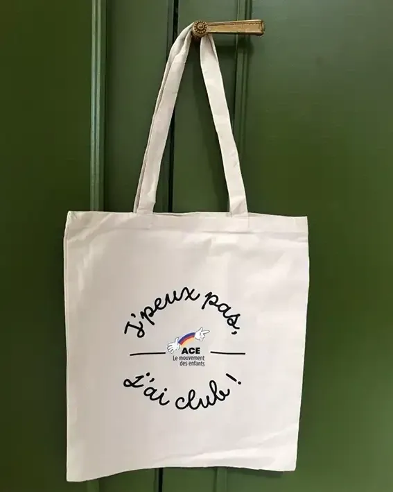 Le Totebag "J'peux pas, j'ai club" - Ecru