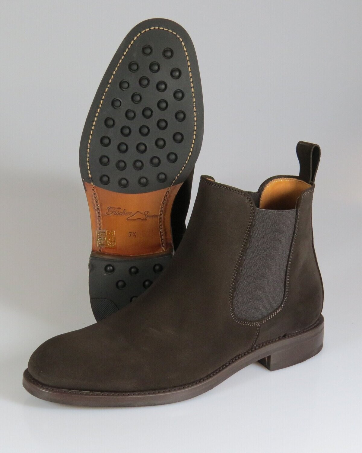 Chelsea Boots dunkelbraun Velours