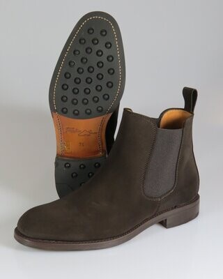 Chelsea Boots dunkelbraun Velours