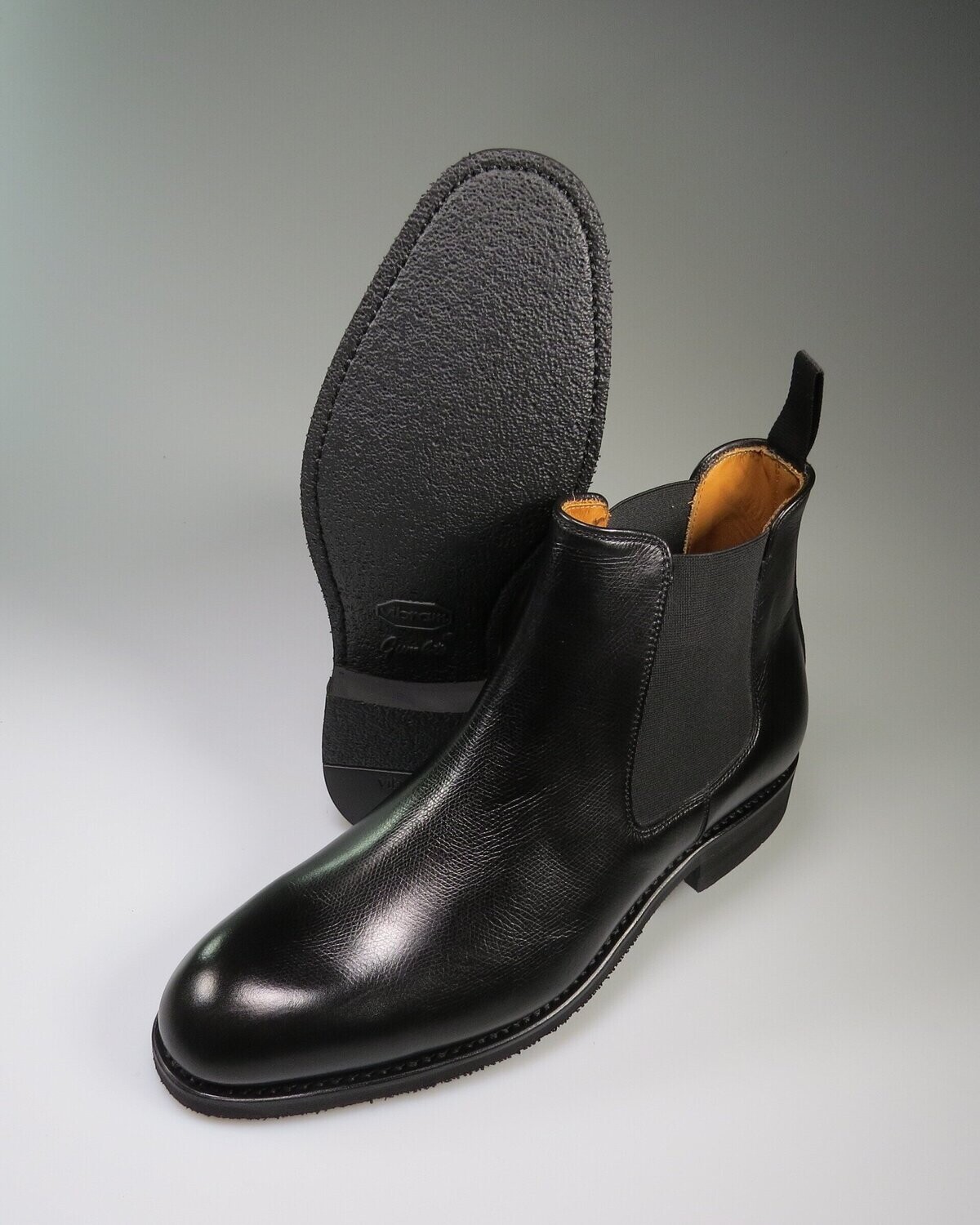 Chelsea Boots schwarz fein geprägt