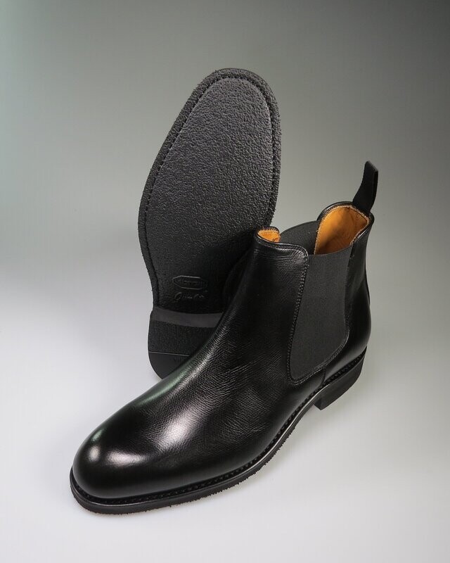 Chelsea Boots schwarz fein geprägt