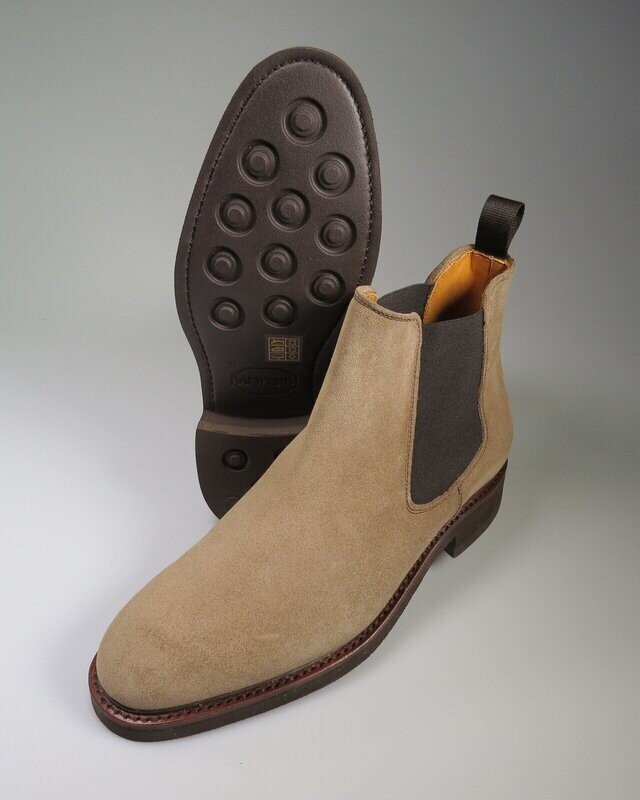 Chelsea Boots grau Velours