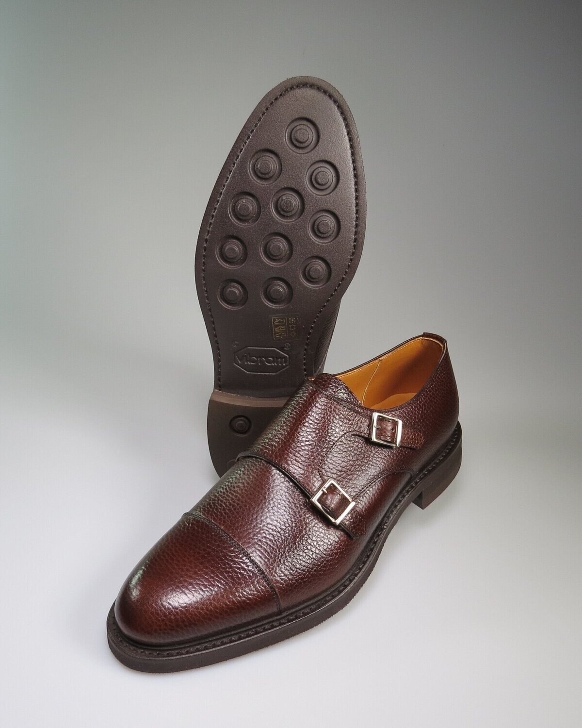 Schnallenschuhe braun Scotchgrain
