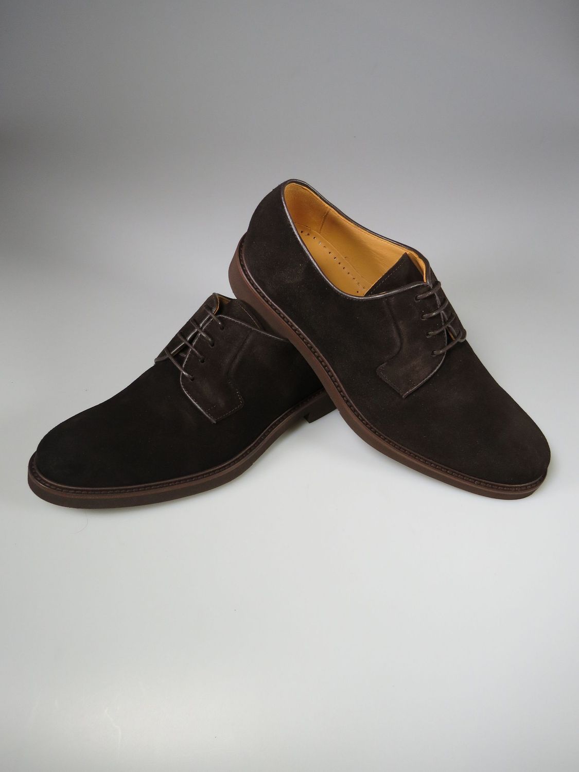 Glatter Derby dunkelbraun Velours