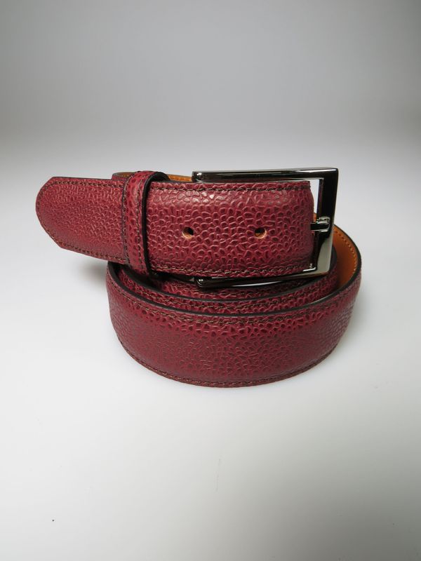 Ledergürtel bordeaux Scotchgrain schmal