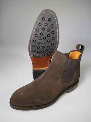 Chelsea Boots dunkelbraun Velours