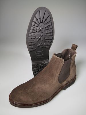 Chelsea Boots grau Velours