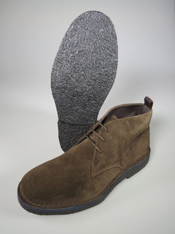 Derby grau Velours knöchelhoch