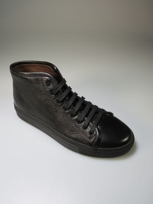 Sportschuhe schwarz Hirschleder knöchelhoch