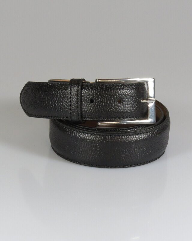 Ledergürtel schwarz Scotchgrain schmal
