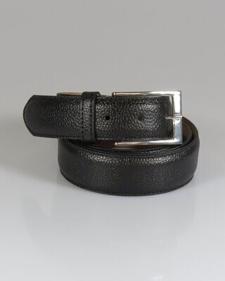 Ledergürtel schwarz Scotchgrain schmal