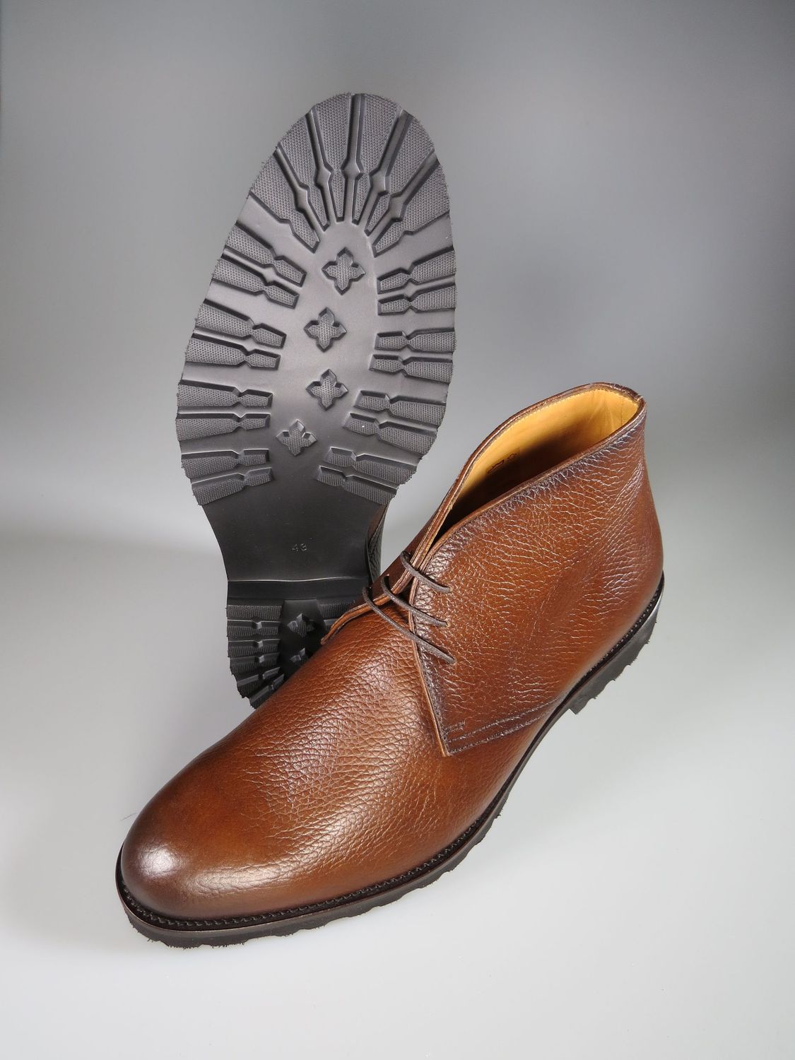 Derby braun geprägt knöchelhoch