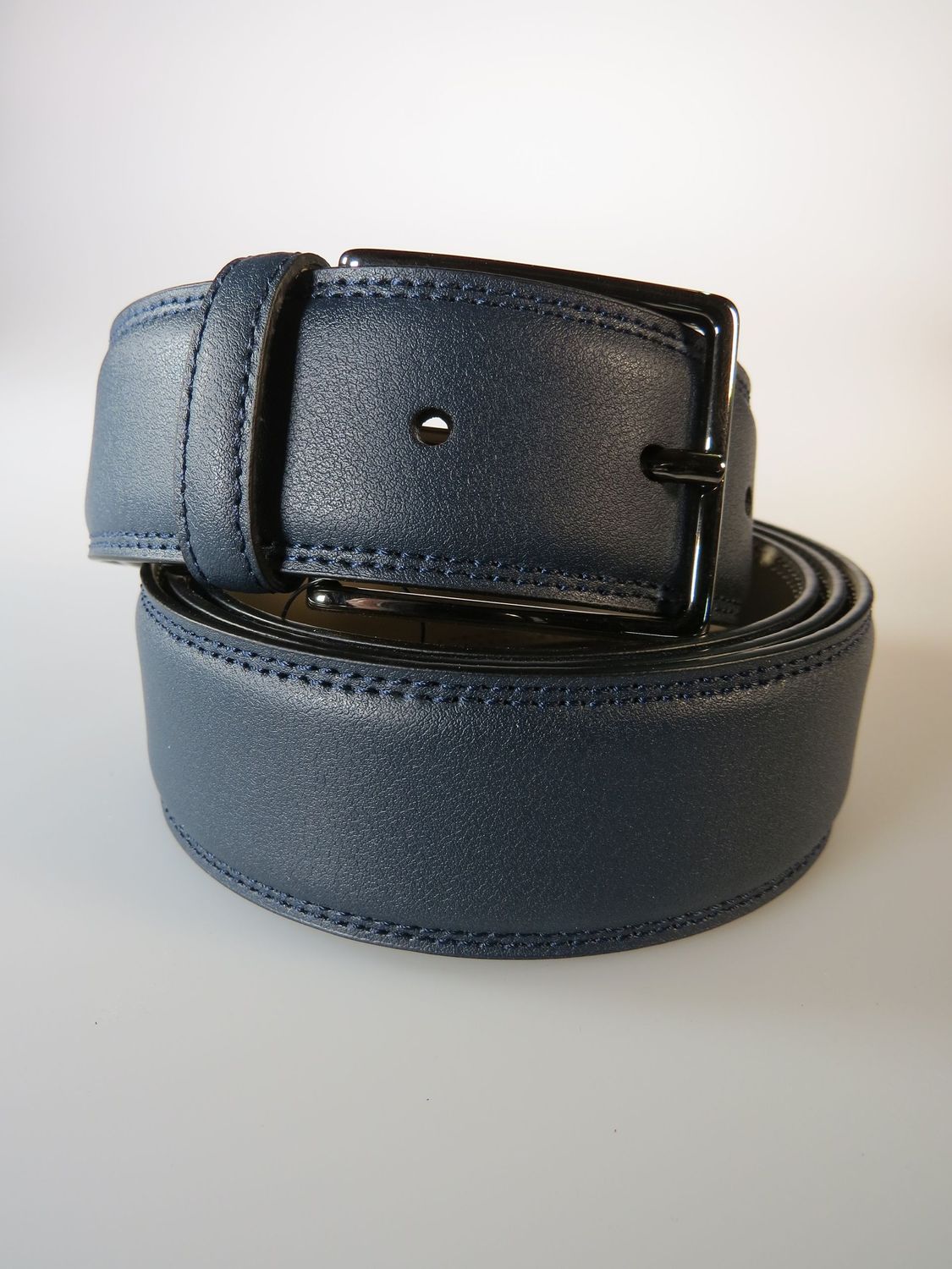 Ledergürtel blau schmal