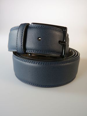 Ledergürtel blau schmal