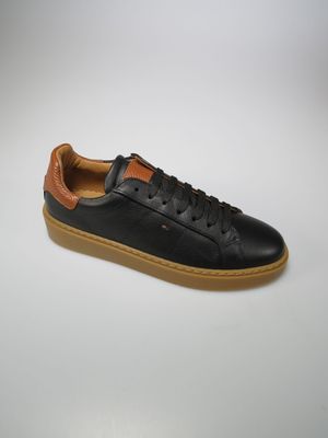 Sportschuhe schwarz/braun geprägt Sportschuhe schwarz/braun geprägt
